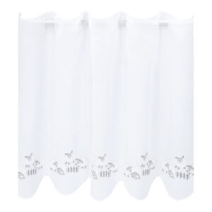 Kurzgardine bestickt